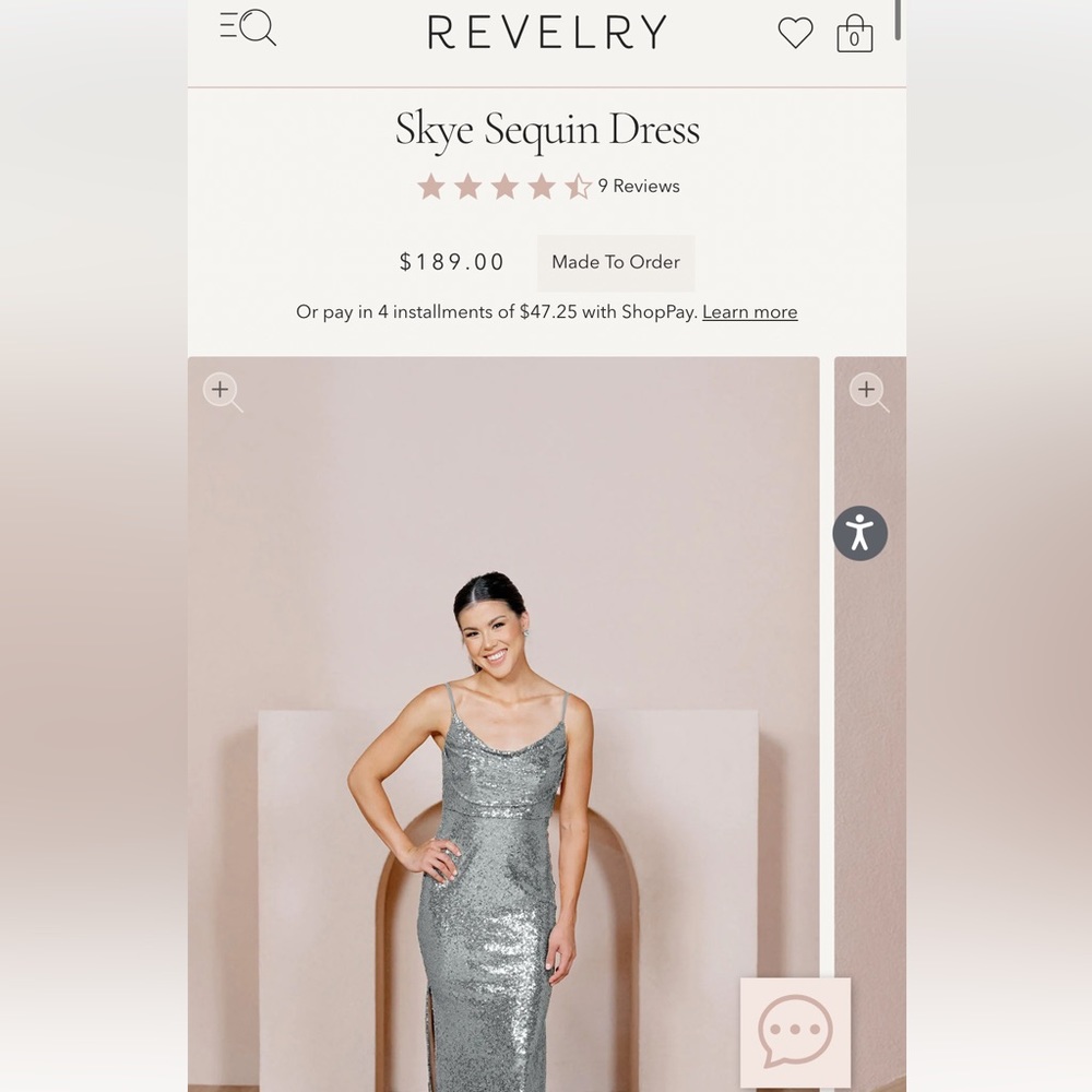 Revelry Skye Sequin Dress Silver
